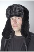 Black mink fur hat Russian style – Black mink fur remnants